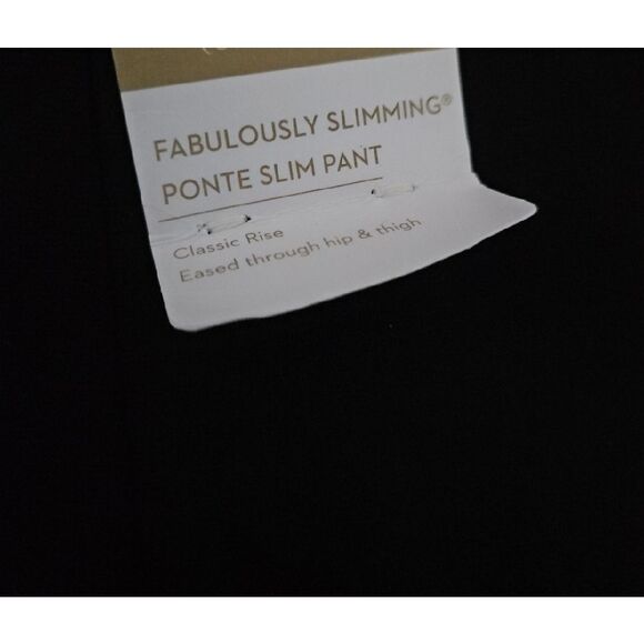 Chico's Fabulously Slimming Ponte Slim Black Pants 2.5R - Picture 3 of 7